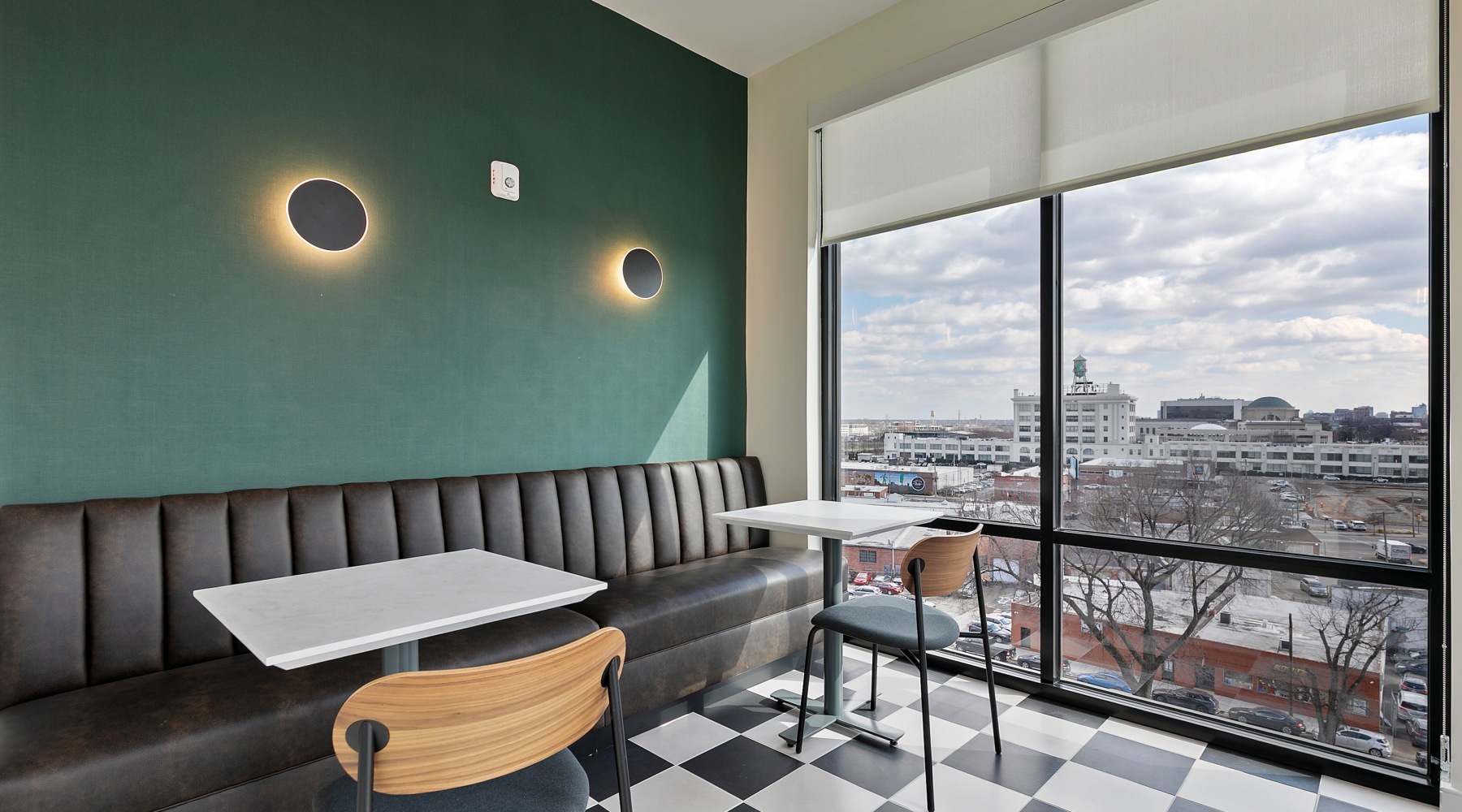 Dining booth in clubhouse